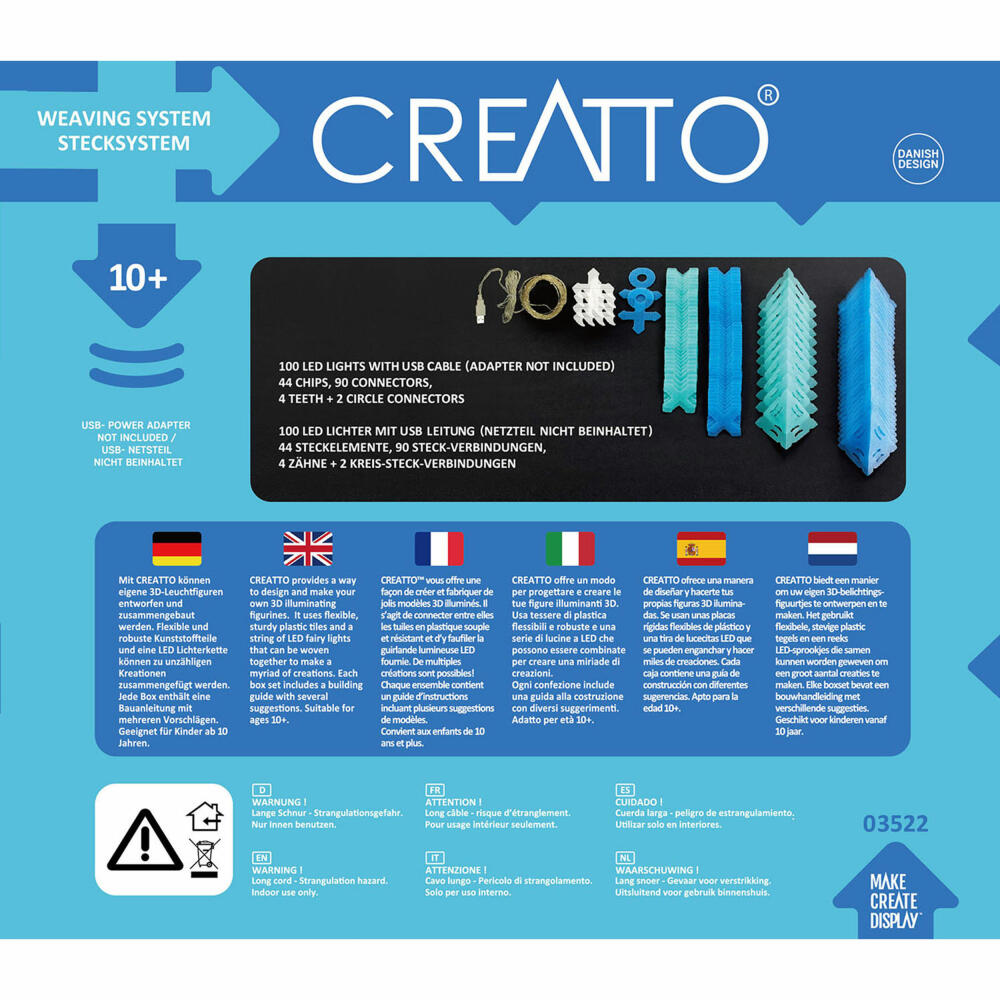 KOSMOS Creatto Hai, Bastelset, 3D-Puzzle, Nachtlicht, Leuchtfigur, Dekoration, Puzzle, 03522