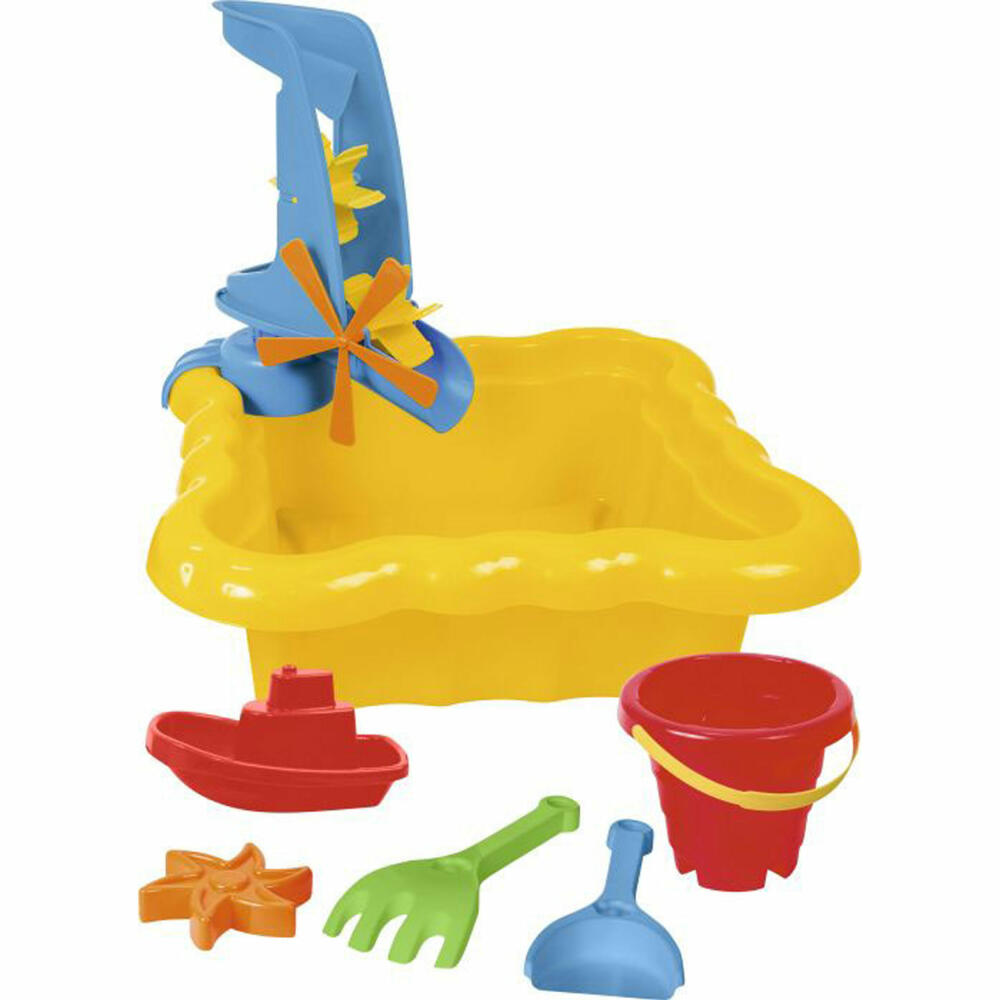 Outdoor active sandbox with accessories