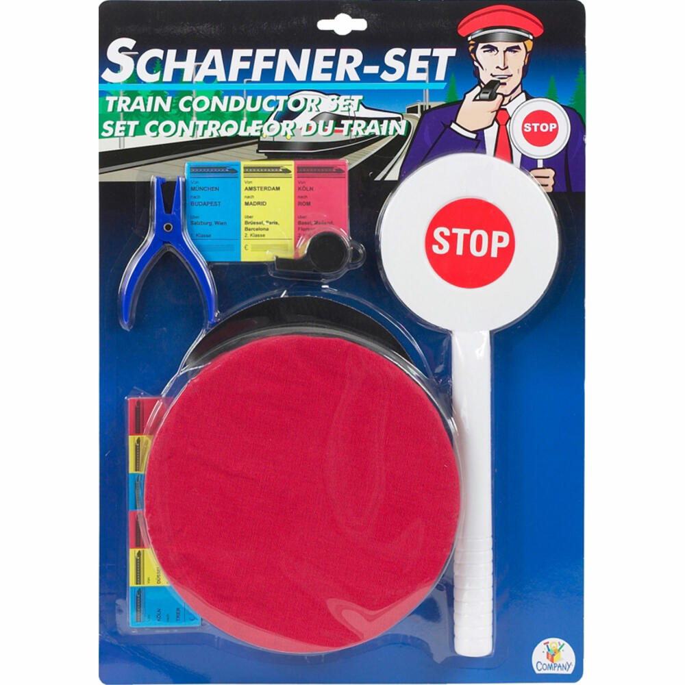 Speedzone conductor play set, 5 pieces, stop trowel, hat, role play, children, toy, from 3 years, 80401868