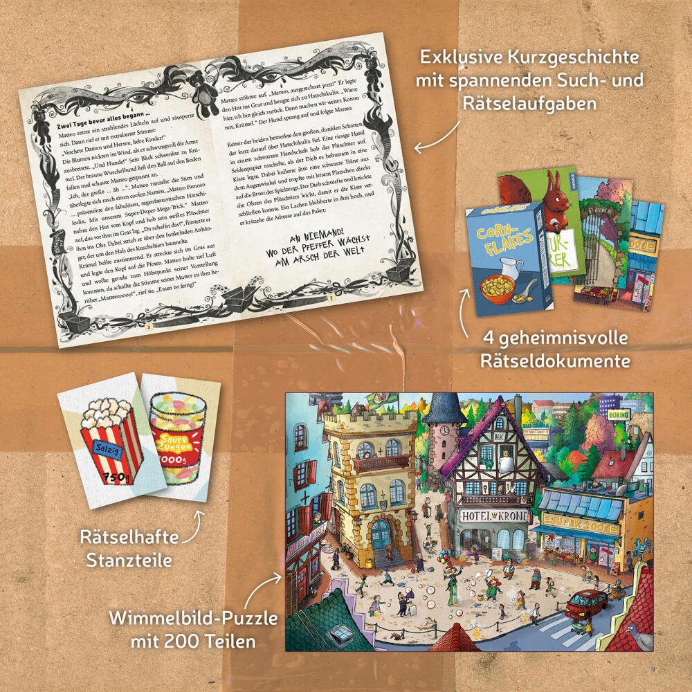 KOSMOS Story Puzzle Please do not open, Story Puzzle, Interactive Short Story, Puzzle, 200 pieces, 682576