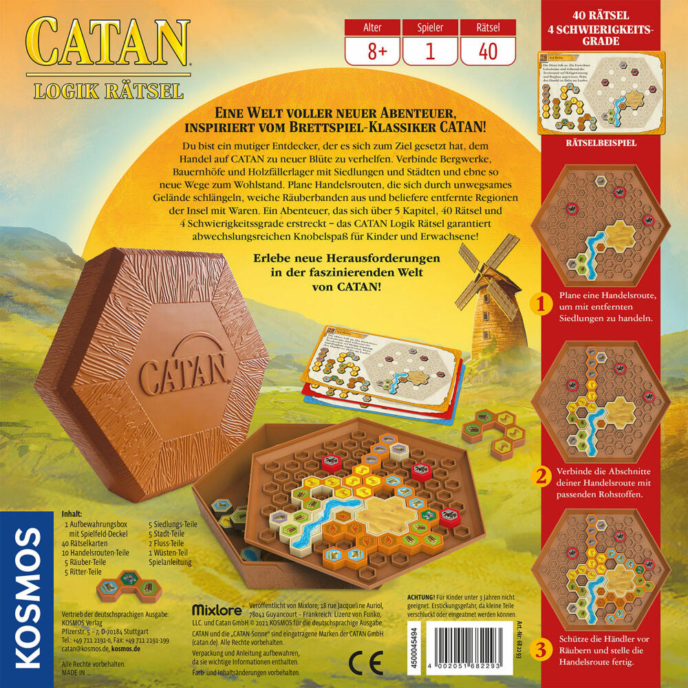 KOSMOS Catan - Logic Puzzle, Brain Teaser, Logic Game, Puzzle Game, Game, Ages 8 and up, 682293