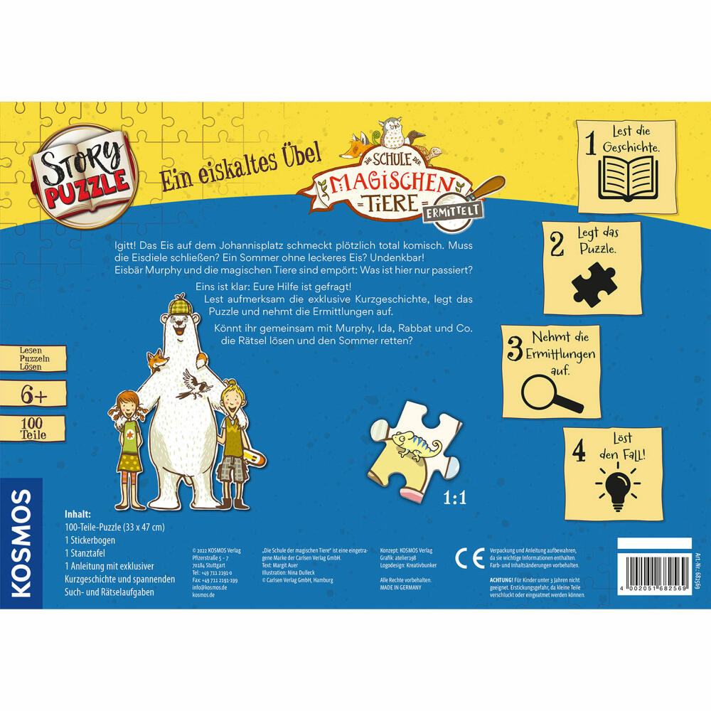 KOSMOS Story Puzzle School of Magical Animals Investigates An Ice Cold Evil, Puzzle, Hidden Object, Riddle, 682569