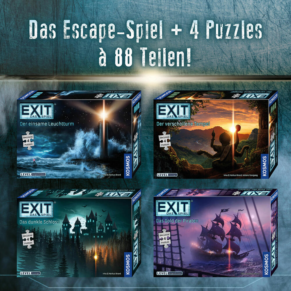KOSMOS EXIT The Game + Puzzle - The Gold of the Pirates, Family Game, Puzzle Game, Escape Room Game, Level Advanced, 683108