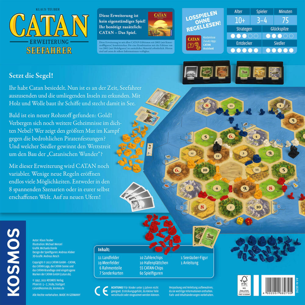 KOSMOS Catan - Expansion Seafarers, 3 - 4 players, strategy game, board game, 682705