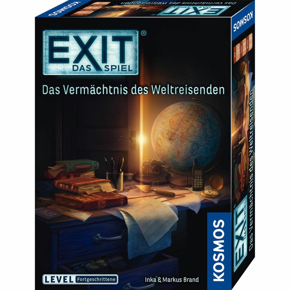 KOSMOS EXIT Game - The Legacy of the World Traveler, Escape Game, Level Advanced, Ages 12+, 682828