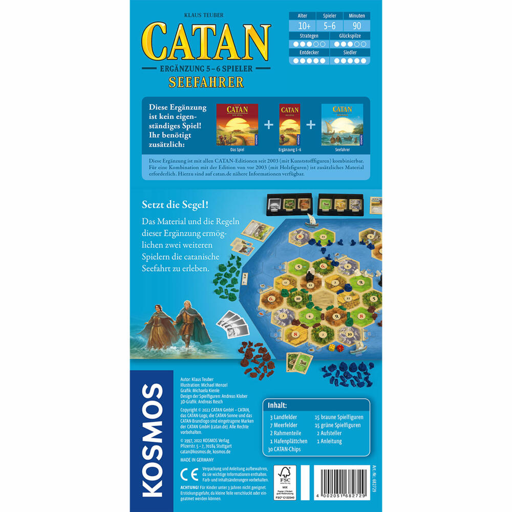 KOSMOS Catan - Expansion Seafarers, 5 - 6 players, strategy game, board game, 682729