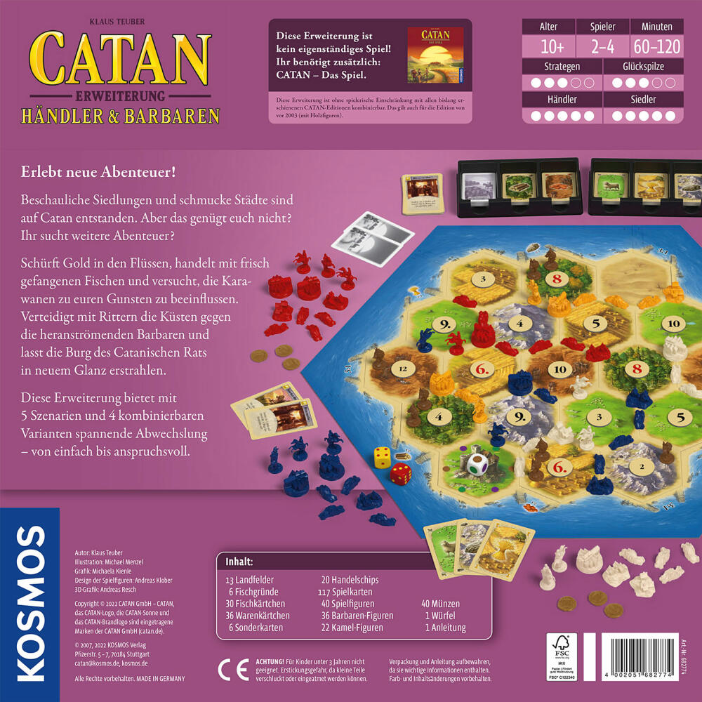KOSMOS Catan - Expansion Traders & Barbarians, 2 - 4 players, strategy game, board game, 682774