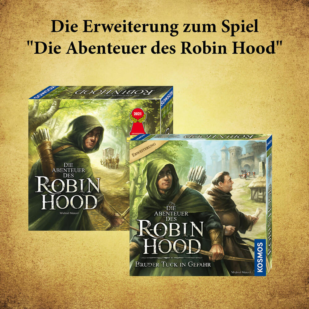 KOSMOS The Adventures of Robin Hood - Friar Tuck in Danger, Expansion, Cooperative Adventure Game, Family Game, 683146