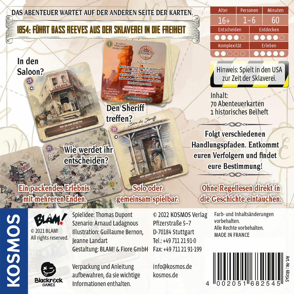 KOSMOS Cartaventura - Oklahoma, adventure game, card game, board game, party game, 682545