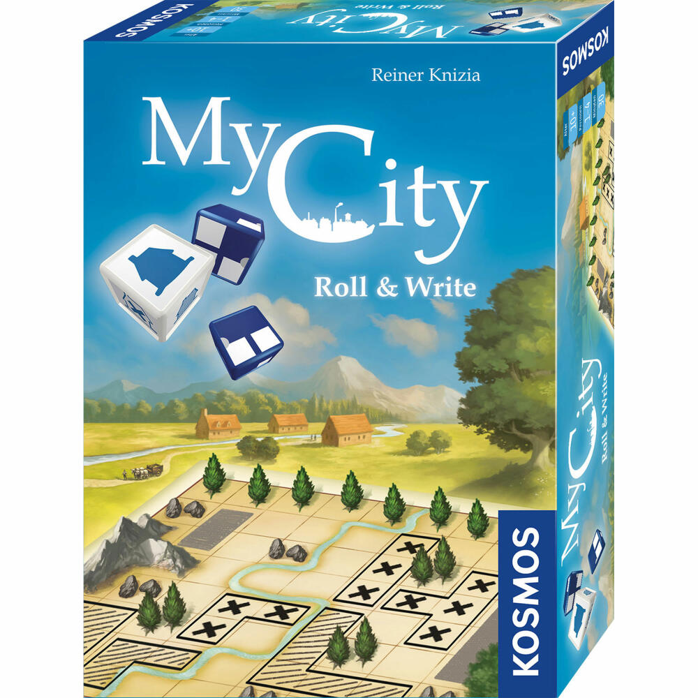 KOSMOS My City Roll & Write, Würfelspiel, Familienspiel, Gesellschaftsspiel, ab 10 Jahren, 682385