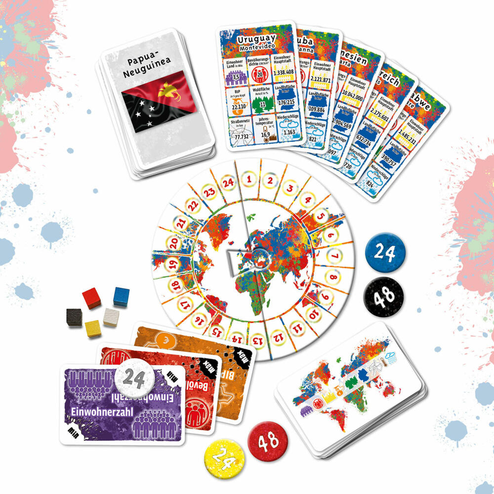 KOSMOS Schätz die Welt, Geografiespiel, Wissensspiel, Brettspiel, Kinderspiel, ab 10 Jahren, 682866