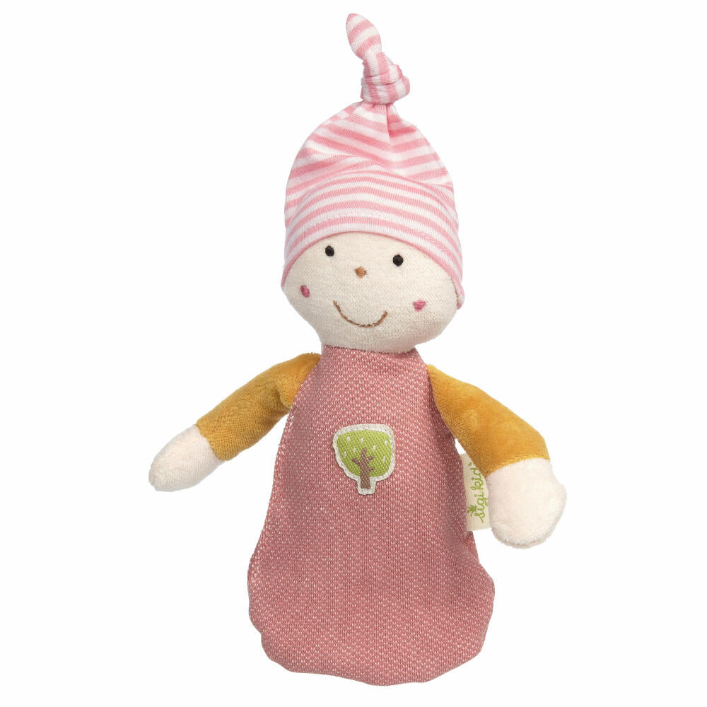 sigikid Wichtel, Green Collection, Stoffpuppe, Kuschelpuppe, Kuscheltier, Greifling, Spielzeug, Baby, Rosa / Gelb, 39574