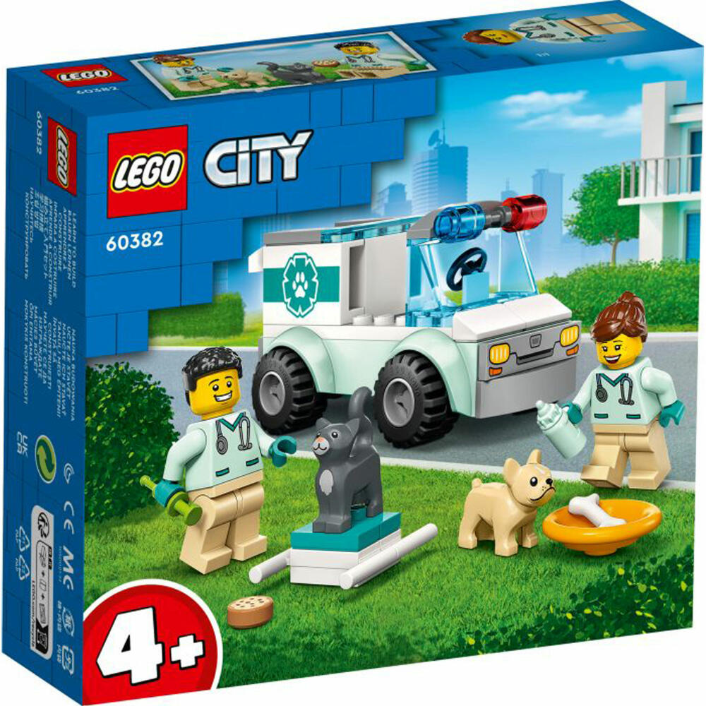 LEGO City Animal Rescue Truck, 58 pcs., Building Set, Construction Set, Building Blocks, Toy, Ages 4 and Up, 60382