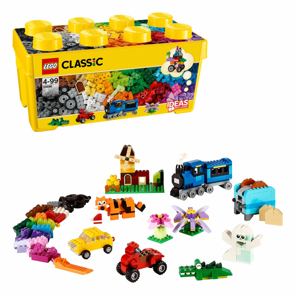 LEGO Classic Mittelgroße Bausteine-Box, 484-tlg., Legosteine, Bausteine, Bau Steine, Bauen, Spielzeug, Ab 4 Jahren, 10696