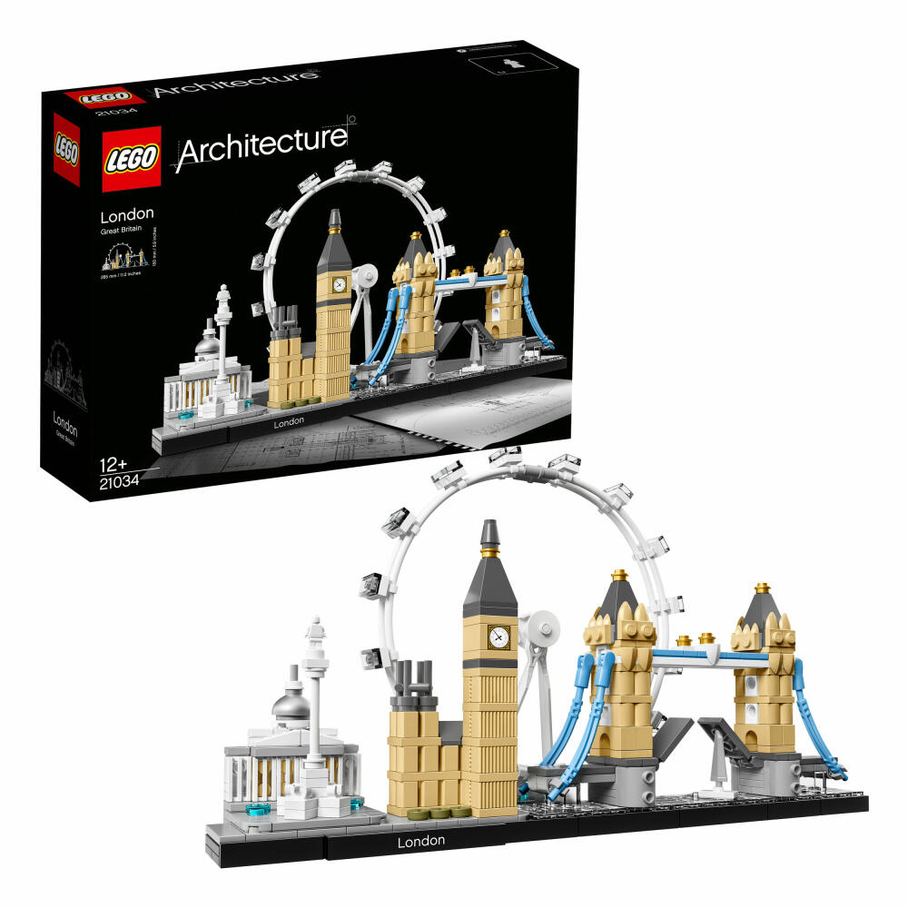 LEGO Architecture London, 468-tlg., Legosteine, Bausteine, Bau Steine, Spielzeug, Architektur, Gebäude, Ab 12 Jahren, 21034