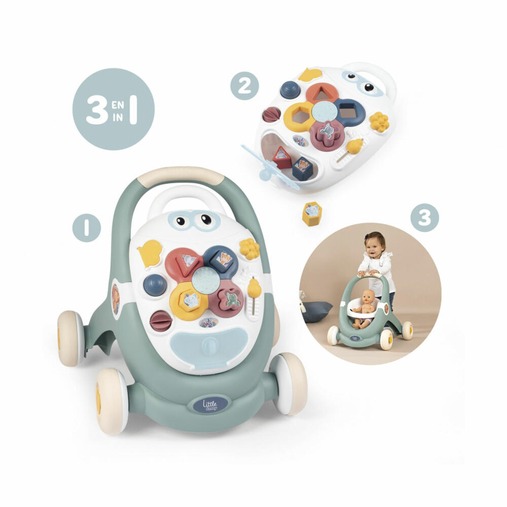 Little Smoby 3-in-1 baby walker, baby walker, baby walker, walking aid, children, 7600140304