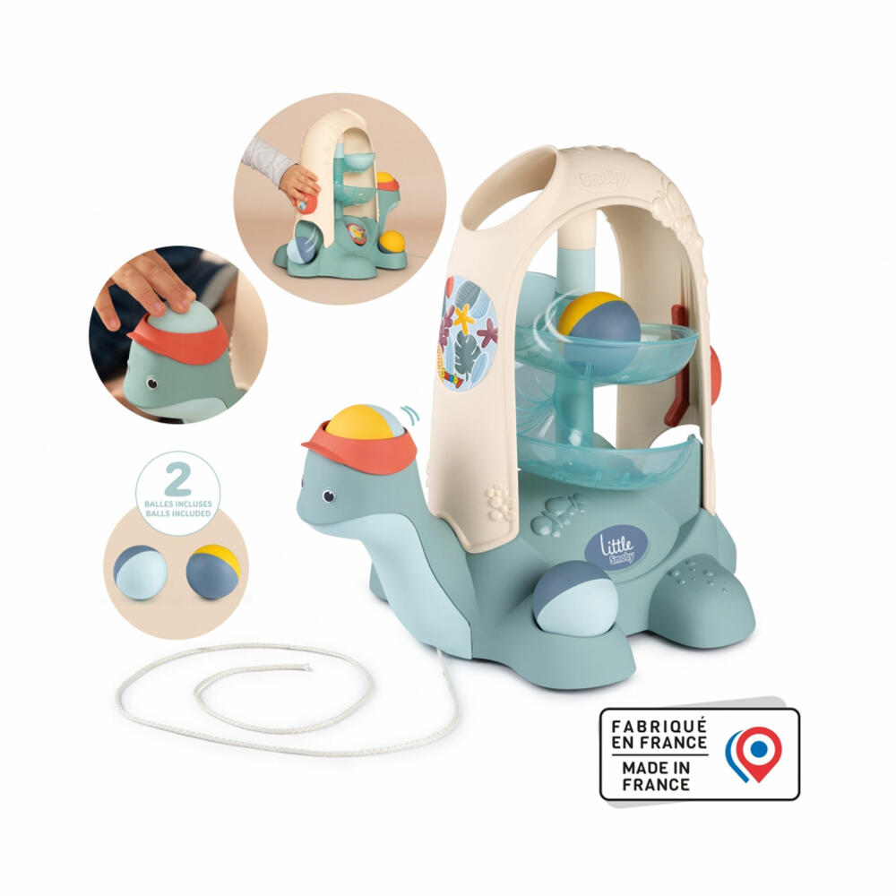 Little Smoby Marble Run Turtle, Pull Along Animal, Motor Skills Toy, Children's Toy, 7600140310