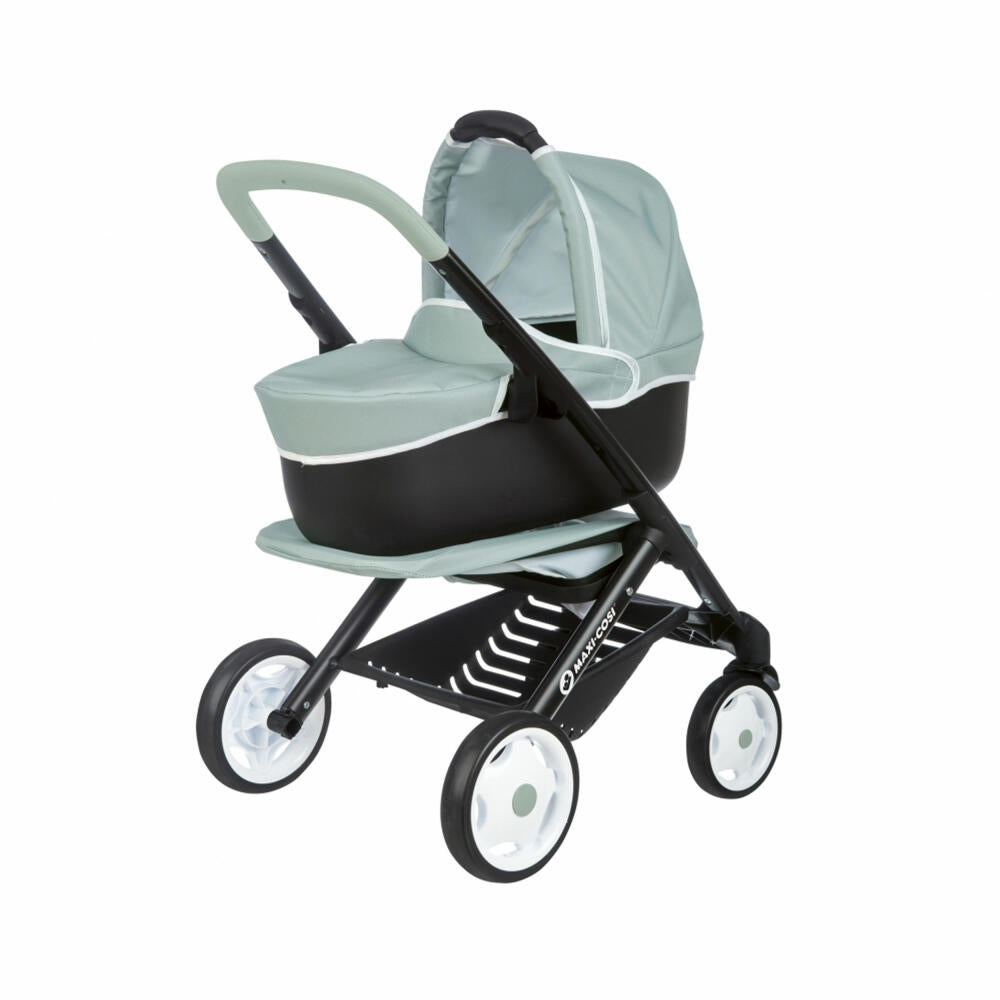 Smoby Maxi-Cosi Doll's Pram 3-in-1, Sports Doll's Pram, Buggy, Doll, Accessories, Light Green, 7600253120