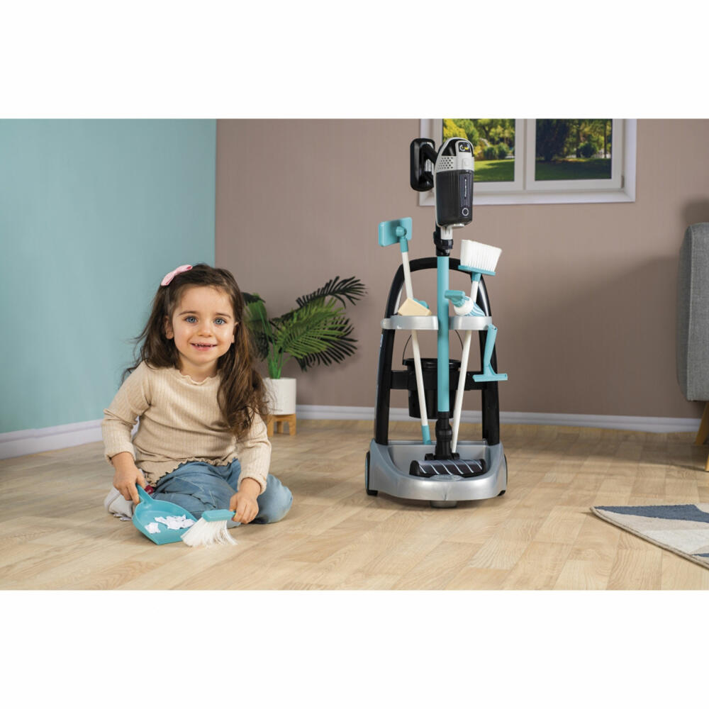 Smoby Rowenta cleaning trolley, cleaning set, children's vacuum cleaner, toy, children, 7600330319