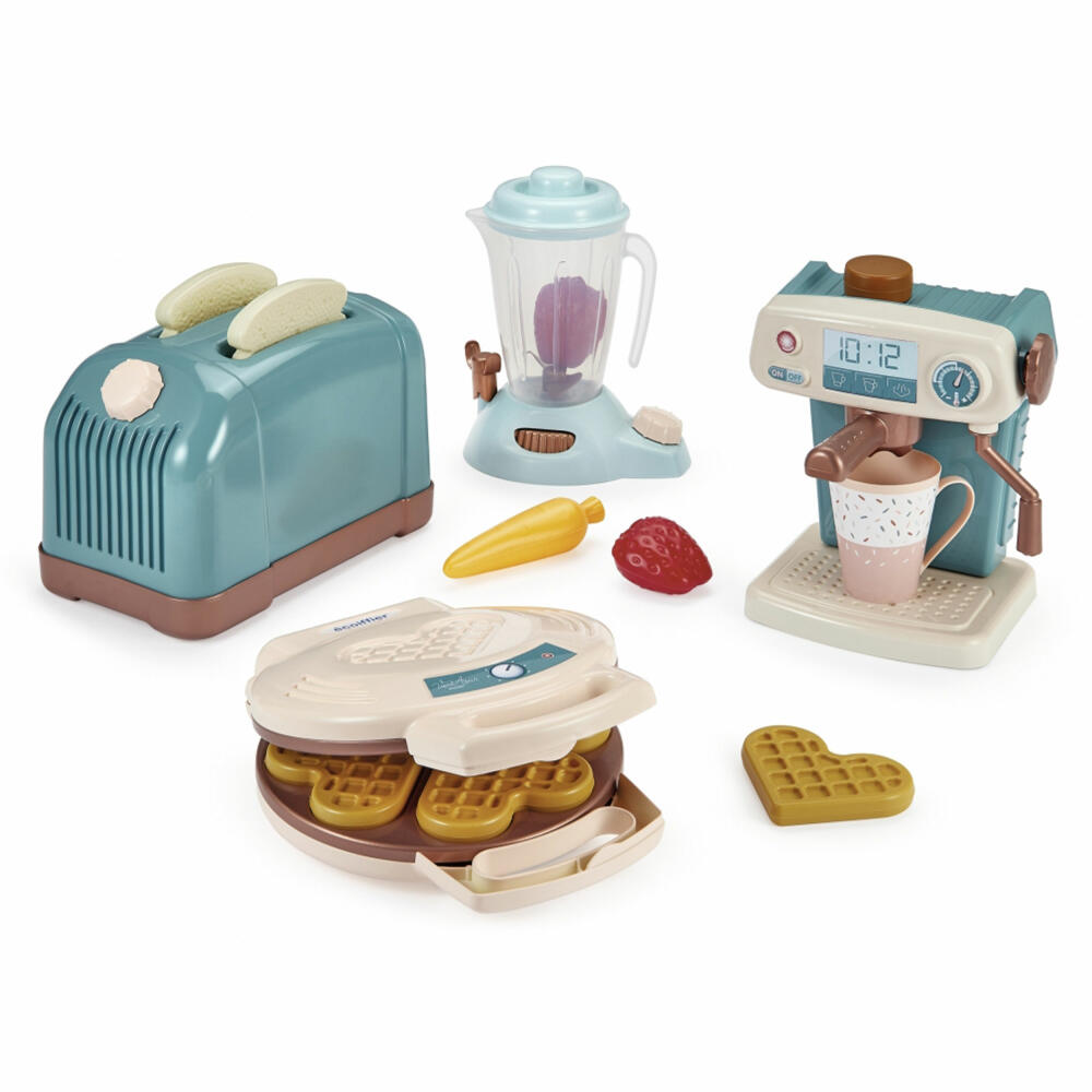 Ecoiffier Vert Azur 4-in-1 Superpack, Toys, Children, Play Kitchen Accessories, Coffee Machine, 7600001683