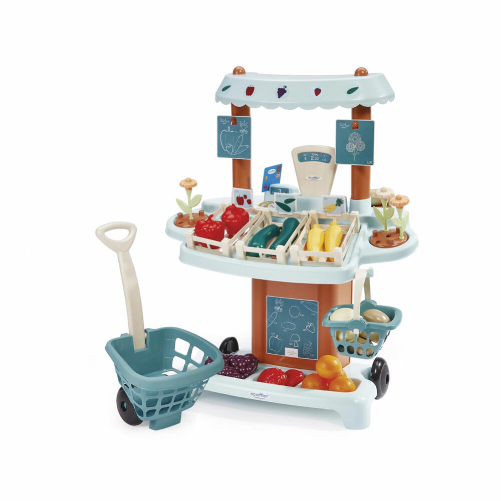 Ecoiffier Vert Azur Marktstand, Wochenmarkt, Kaufladen, Spielzeug, Kinder, 7600001690