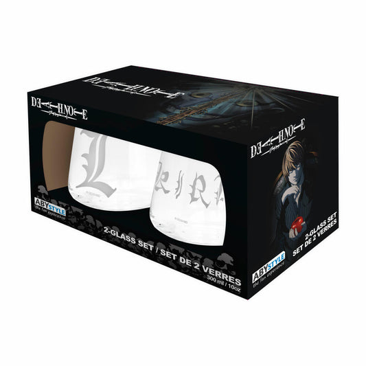 ABYstyle Gläser-Set Death Note 2-tlg. Kira & L, Whiskygläser, Glas, 300 ml, ABYVER222