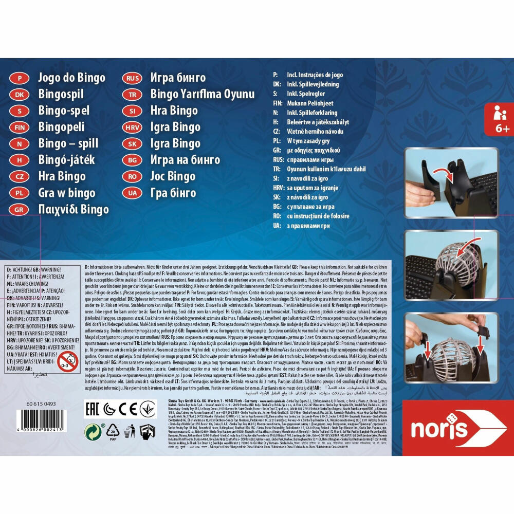 Noris Bingo Drum, Bingo Game, Board Game, Guessing Game, Action Game, from 6 years, 606150493