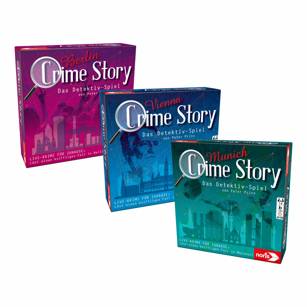 Noris Crime Story Vienna, Krimispiel, Kartenspiel, Detektiv-Spiel, Krimi Spiel, Rästel, ab 12 Jahren, 606201888