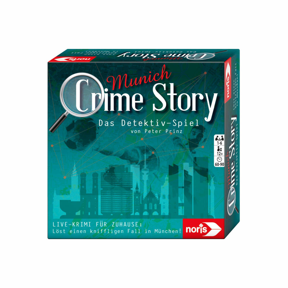 Noris Crime Story Munich, Krimispiel, Kartenspiel, Detektiv-Spiel, Krimi Spiel, Rästel, ab 12 Jahren, 606201890