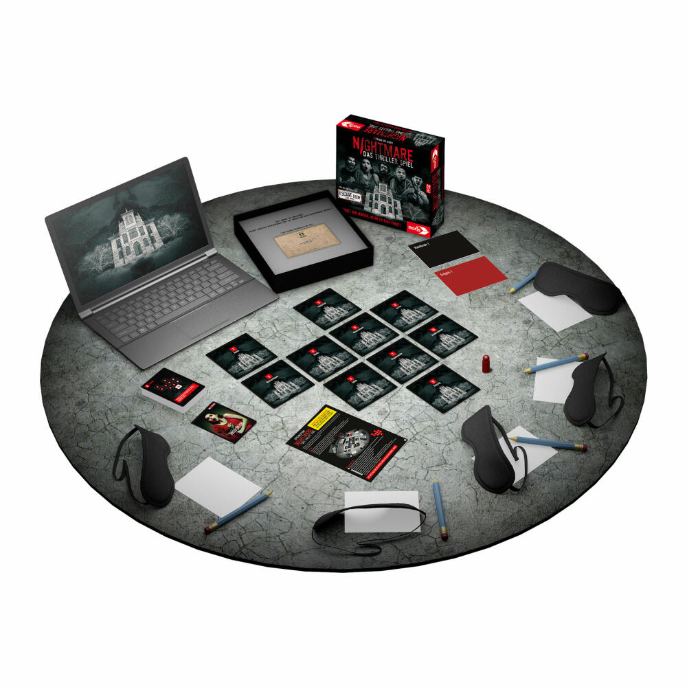 Noris Nightmare The Thriller Game, Adventure Game, Board Game, Real-time Game, with App, Ages 16+, 606101896