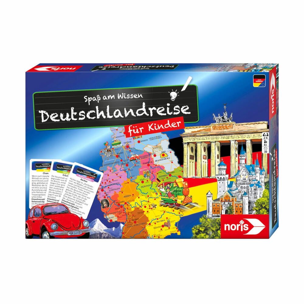 Noris Germany trip for children, board game, parlor game, quiz, guessing game, children's game, from 6 years, 606071907