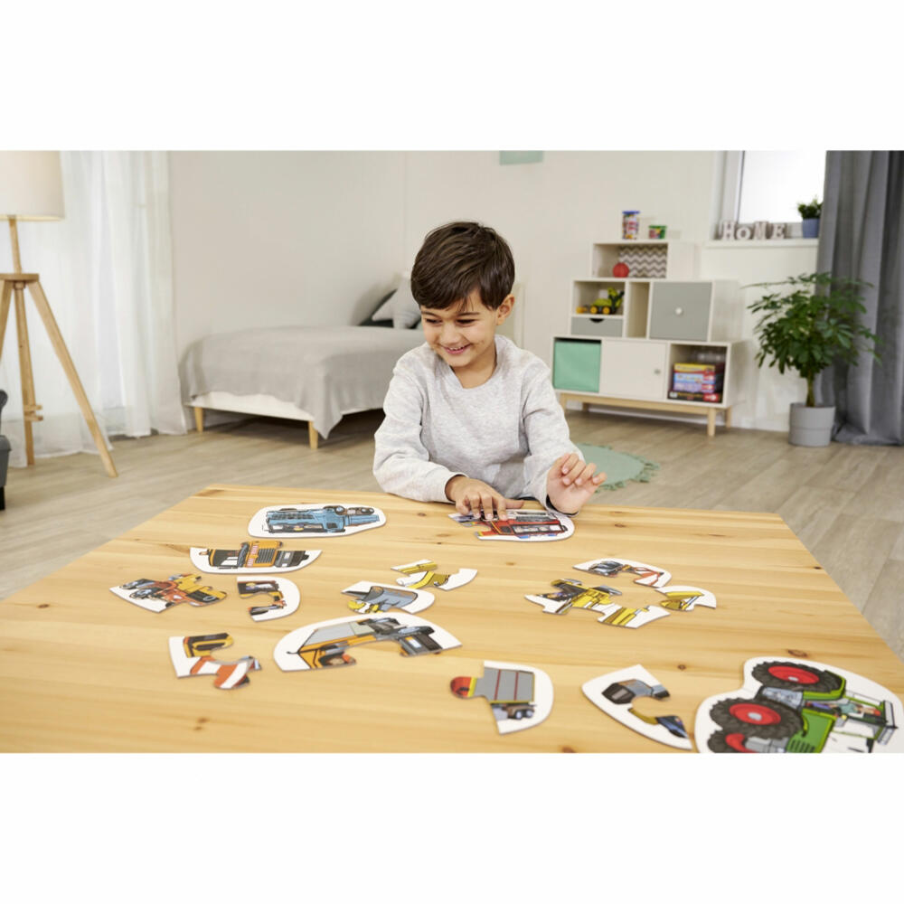 Noris 6 erste Puzzles - Fahrzeuge, Kinderpuzzle, Kinder Puzzle, Legespiel, ab 3 Jahren, 606012167