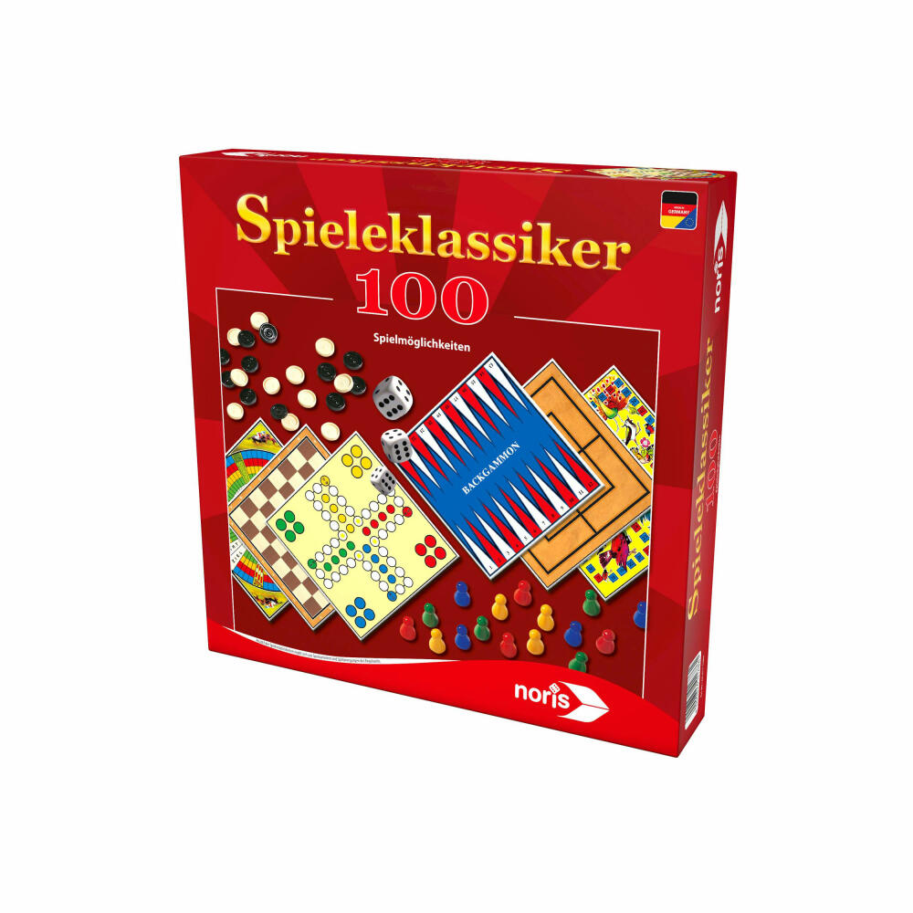 Noris classic games, game collection, board game, family, game, 100 game possibilities, 606111686