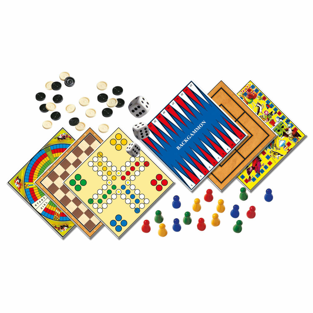 Noris classic games, game collection, board game, family, game, 100 game possibilities, 606111686