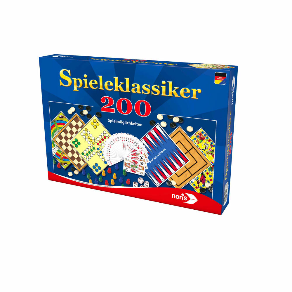 Noris classic games, game collection, board game, family, game, 200 game possibilities, 606111687