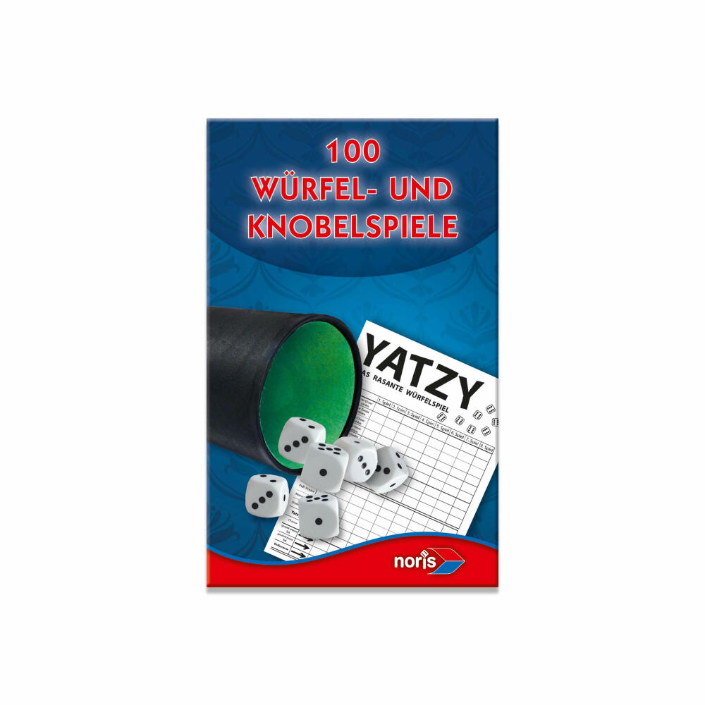 Noris 100 Würfel- und Knobelspiele, Spielesammlung, Würfel, Würfelbecher, Würfelspiel, 606154308