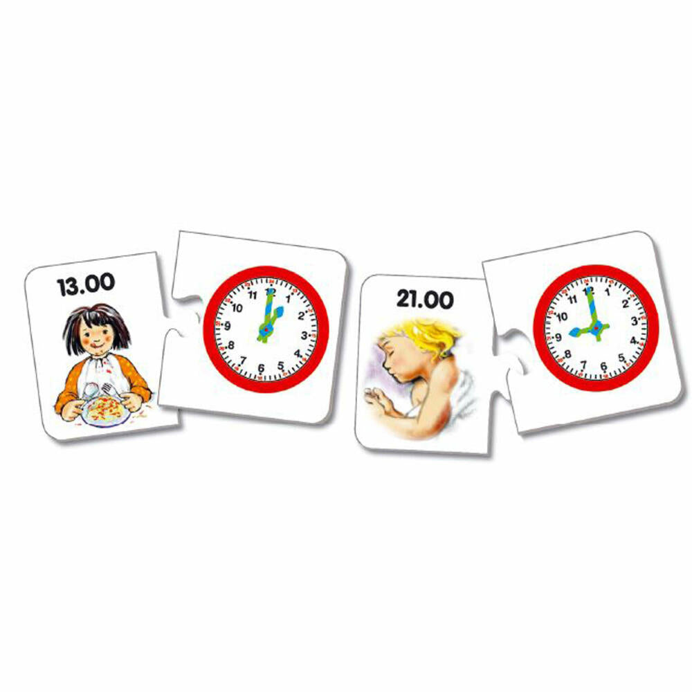 Noris Learn the Clock, Educational Game, Puzzle, Card Game, Time, Times, Children, Game, 606076152
