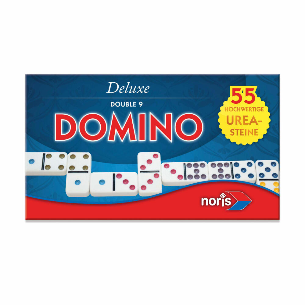 Noris Deluxe Double 9 Domino, Dominoes, Board Game, Family, Children, Game, 606108003