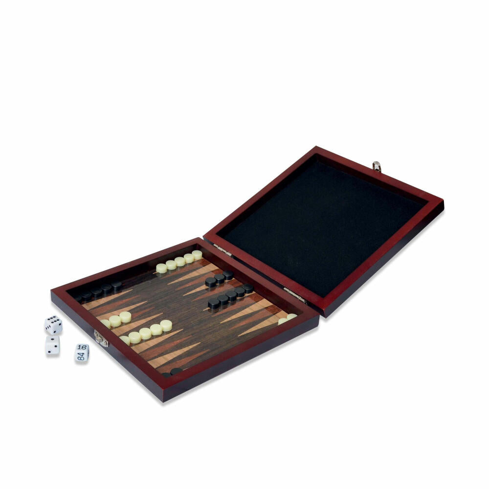 Noris Deluxe Travel Game Backgammon, Strategy Game, Board Game, Family, Children, Game, 606108004
