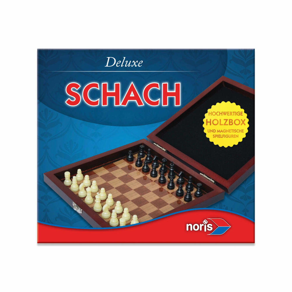 Noris Deluxe Travel Game Chess, Strategy Game, Board Game, Family, Children, Game, 606108005