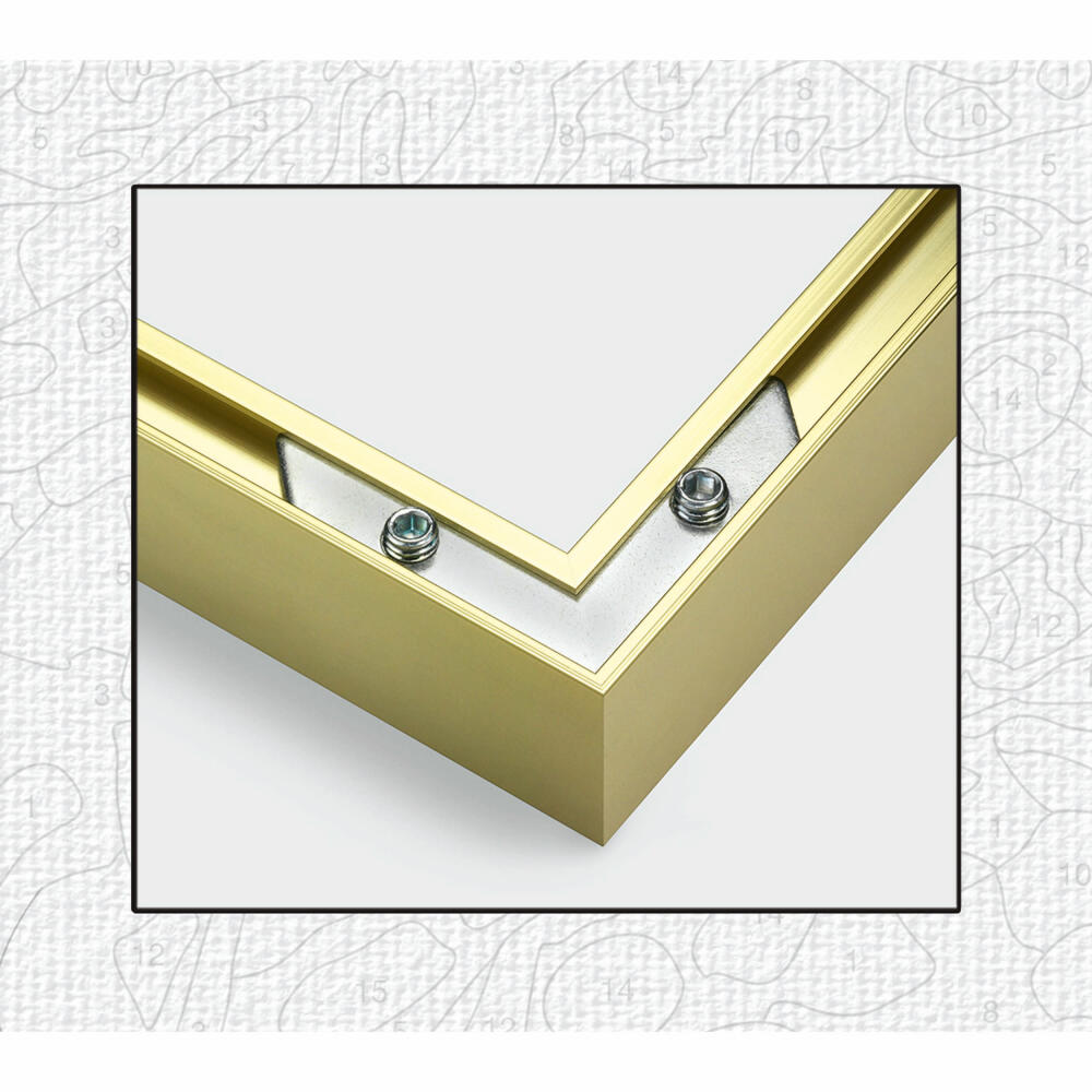 Schipper Malen nach Zahlen Alurahmen, Bilderrahmen, Triptychon, Gold, 40 x 120 cm, 3-tlg., 605150706