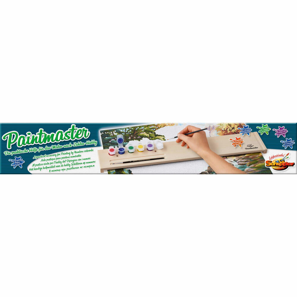 Schipper Paint by Numbers Paintmaster, painting tray, brush tray, painting aid, tray, lime wood, 54 cm, 605210763
