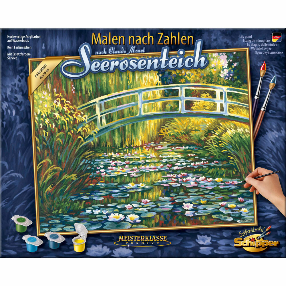 Schipper Painting by Numbers Water Lily Pond, MNZ, Painting, Claude Monet, Museum Collection, 40 x 50 cm, 609130620
