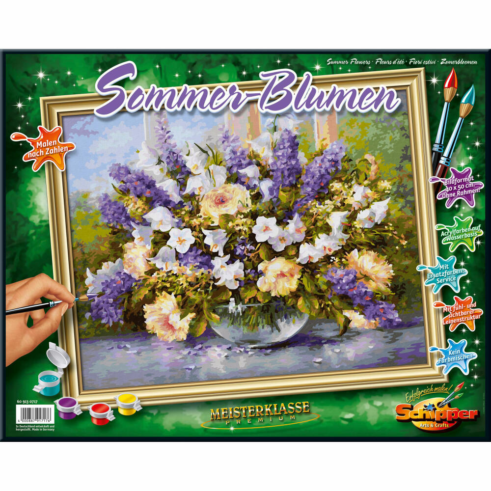 Schipper Painting by Numbers Summer Flowers, MNZ, Painting, Painting Set, Master Class, 40 x 50 cm, 609130717