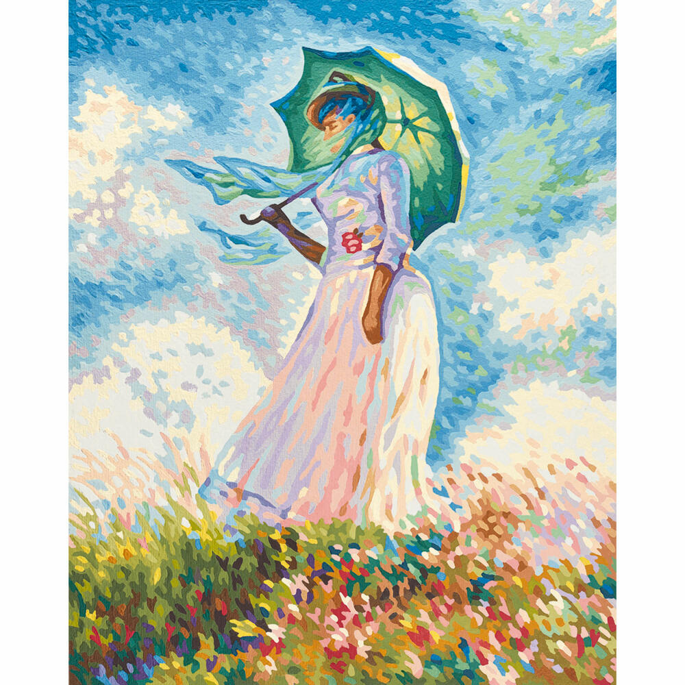 Schipper Painting by Numbers Woman with Parasol, MNZ, Painting, Claude Monet, 40 x 50 cm, 609130759