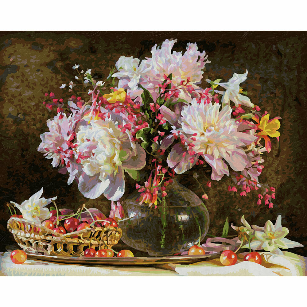 Schipper Painting by Numbers Bouquet with Cherries, MNZ, Painting, Painting Set, Master Class, 40 x 50 cm, 609130773