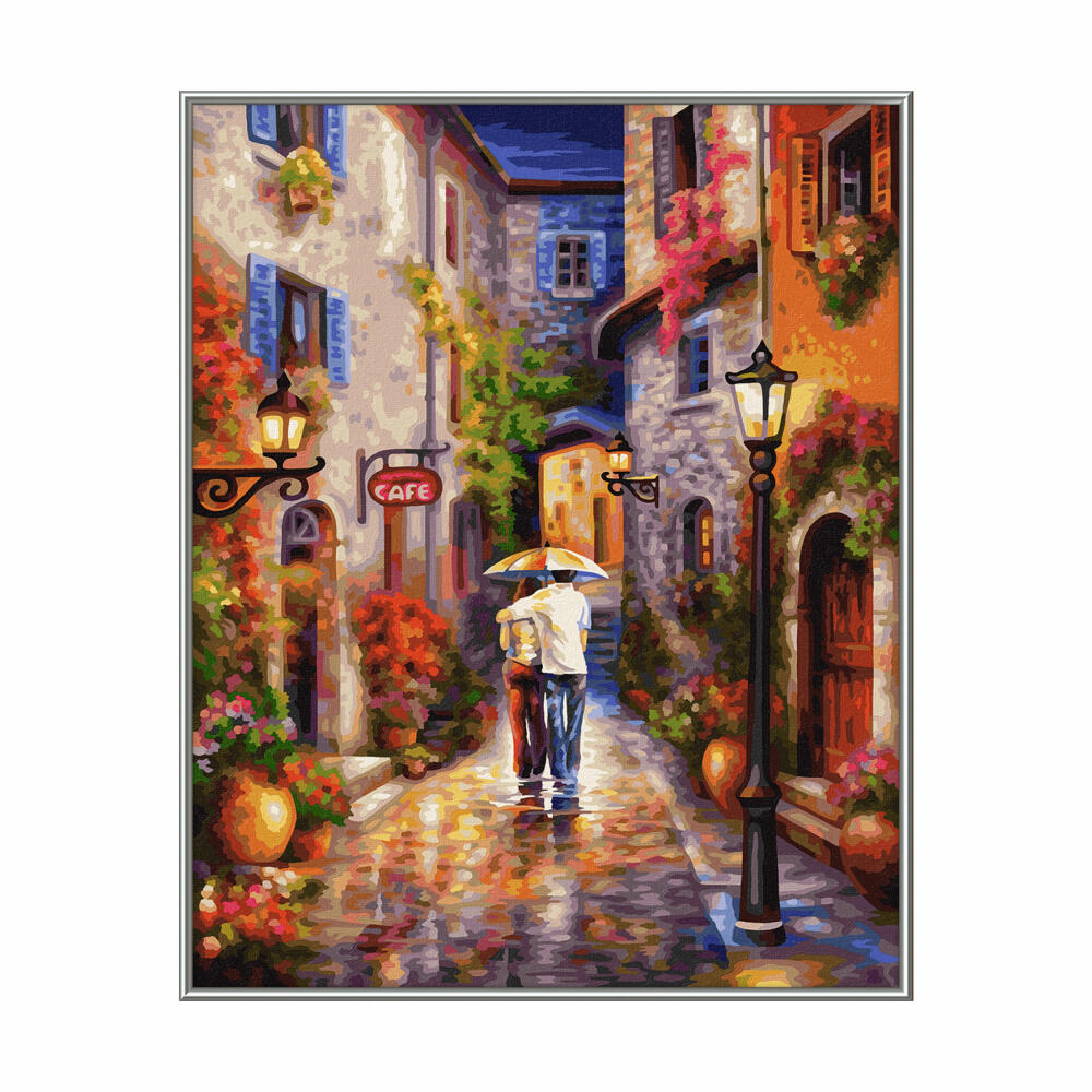 Schipper Painting by Numbers Romantic Alley, Master Class Premium, Coloring Page, Wall Picture, 40 x 50 cm, 609130788