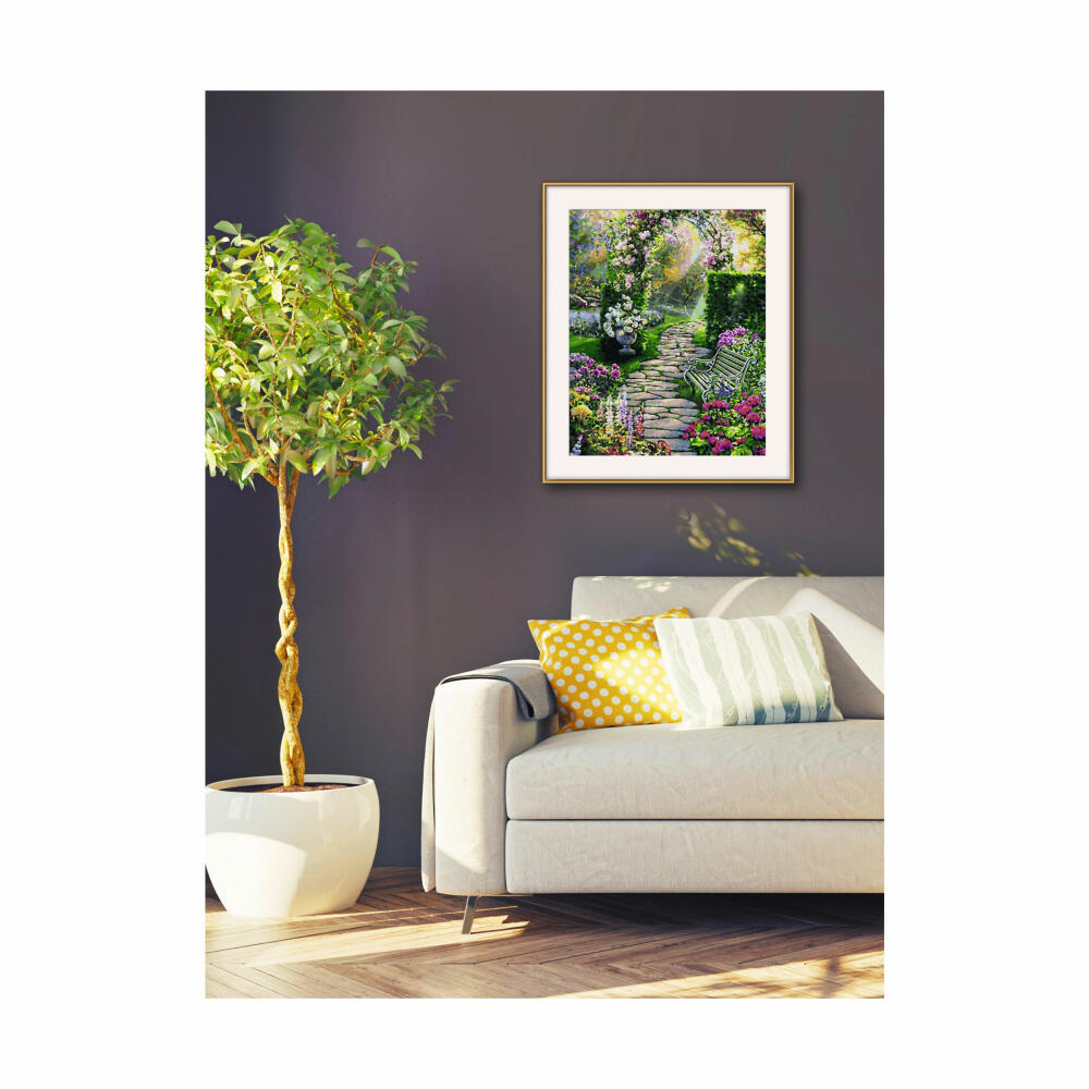 Schipper Painting by Numbers My Beautiful Garden, Master Class Premium, Coloring Page, Wall Picture, 40 x 50 cm, 609130804