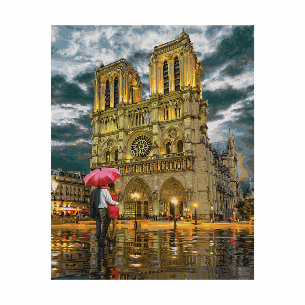 Schipper Malen nach Zahlen Die Kathedrale Notre-Dame in Paris, Meisterklasse Premium, Malvorlage, Wandbild, 40 x 50 cm, 609130817