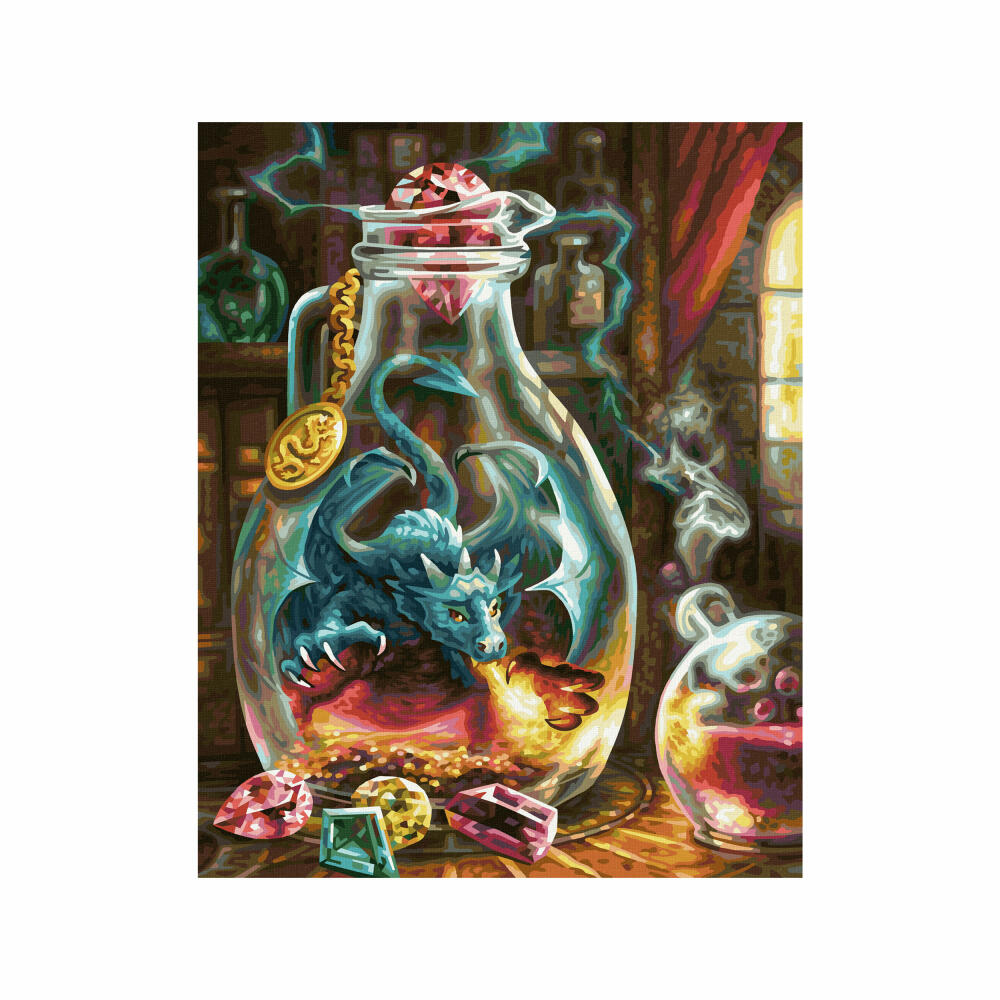 Schipper Malen nach Zahlen Der Drache, Meisterklasse Premium, Malvorlage, Wandbild, 40 x 50 cm, 609130845